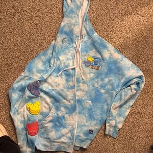 Blue Tie-Dye Disney zip up